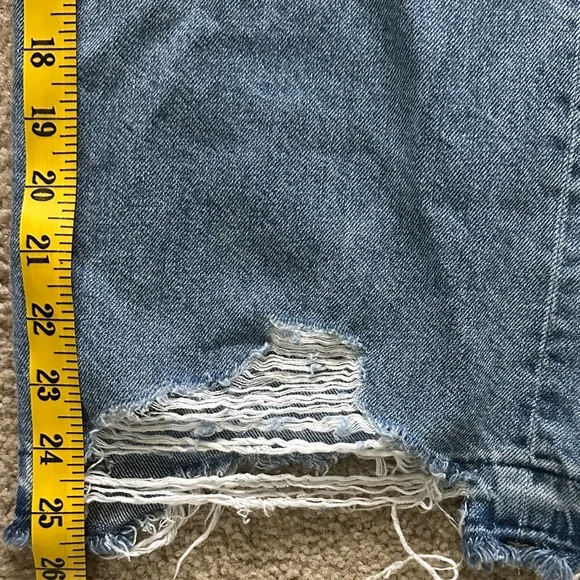 DL1961 Anthropologie Hepburn Ultra High-Rise Distressed Wide Leg Jeans Size 28 - Picture 12 of 16